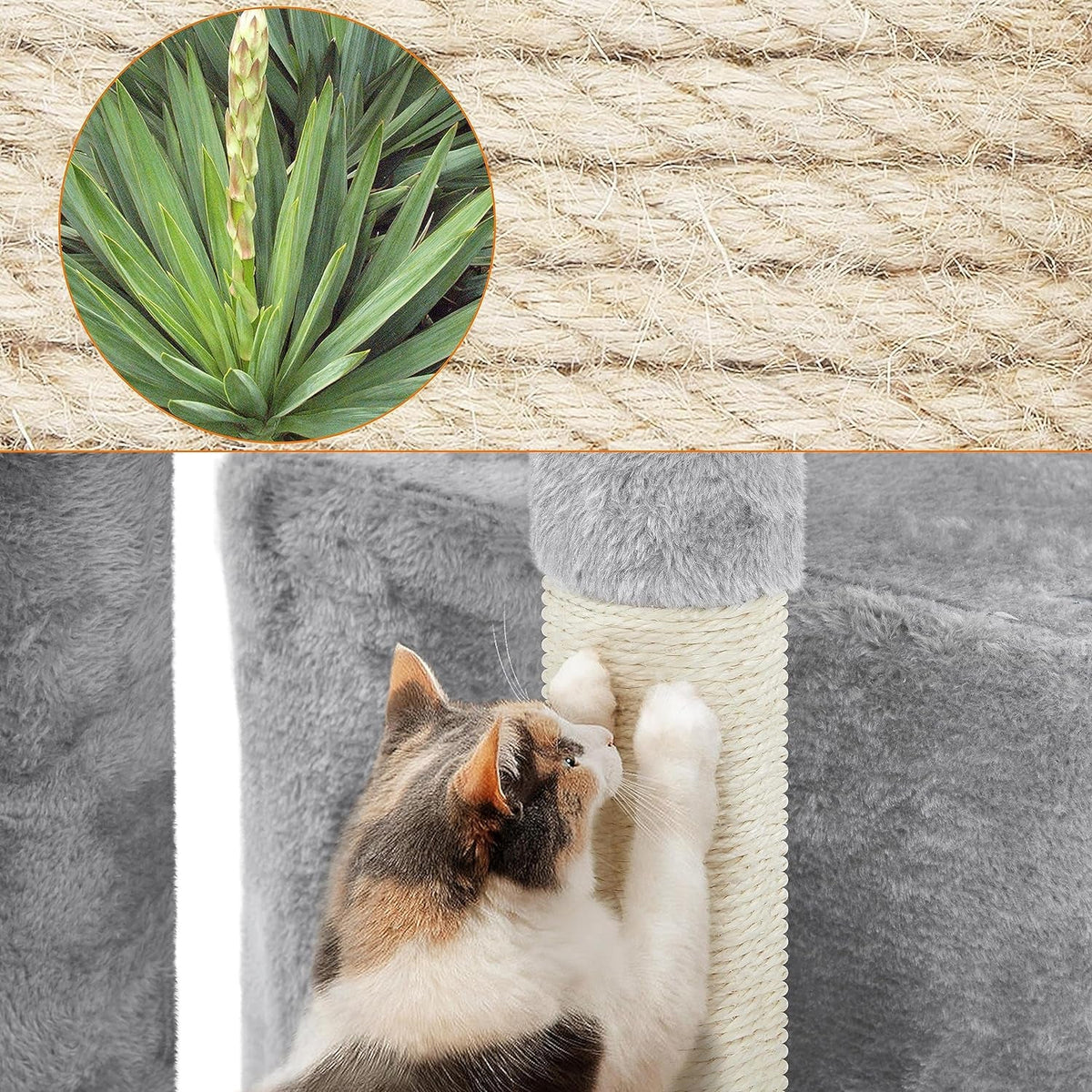 Plush Cat Tree with Cozy Condo