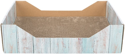 Trixie cardboard cat scratcher catnip turquoise