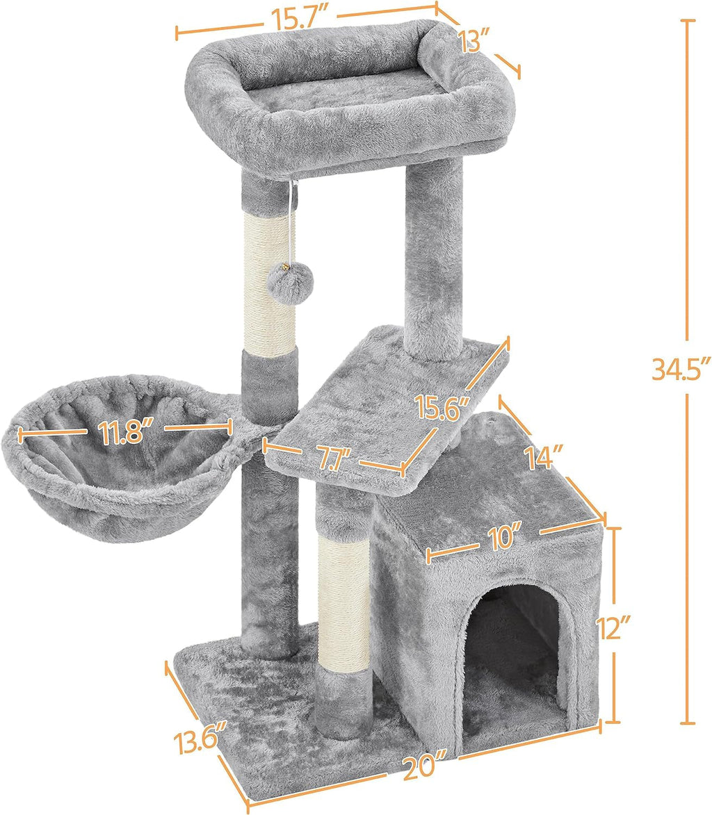 Plush Cat Tree with Cozy Condo