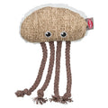 Trixie jellyfish fabric plush with catnip catnip beige white