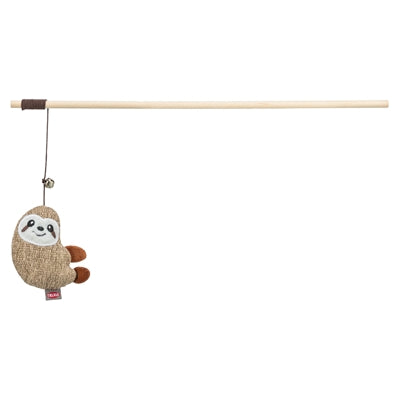 Trixie cat rod sloth wood plush with catnip catnip