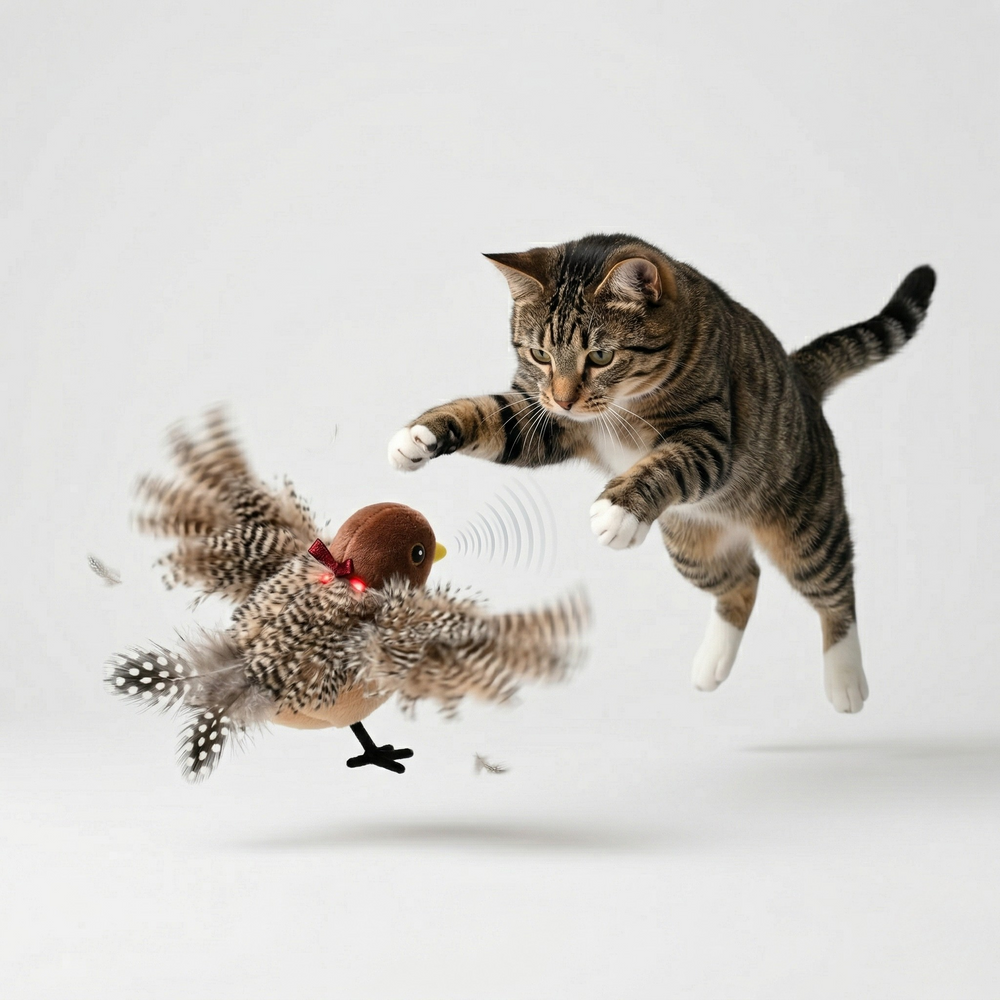 Flapping Bird Hunting Toy for Cats