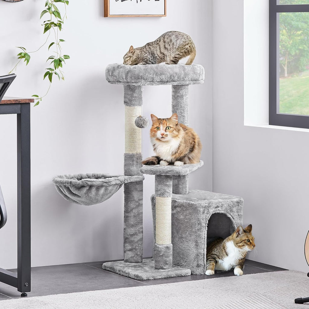 Plush Cat Tree with Cozy Condo