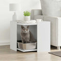 Vidaxxl cat litter cabinet 53x53x51 cm finished wood white