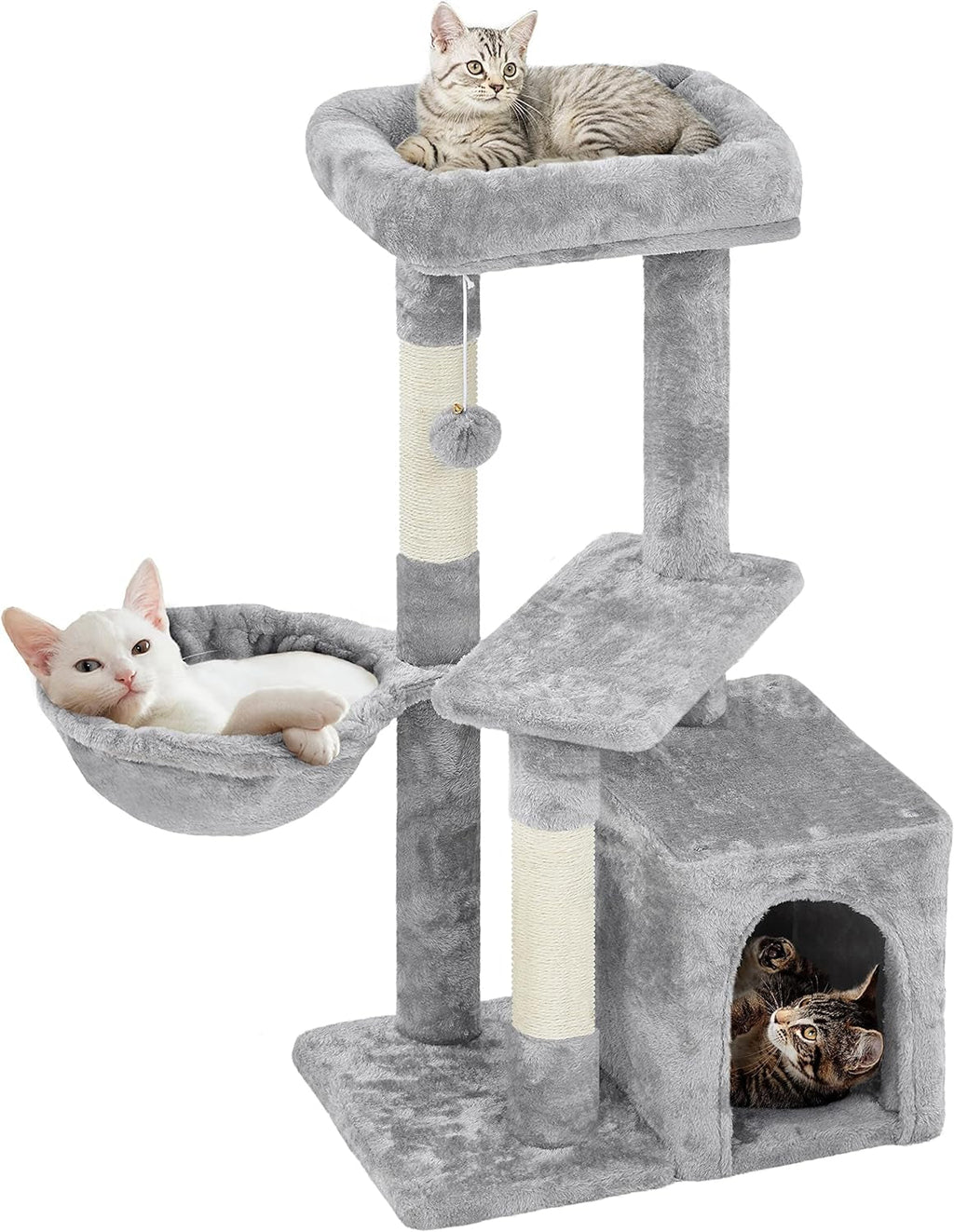 Plush Cat Tree with Cozy Condo