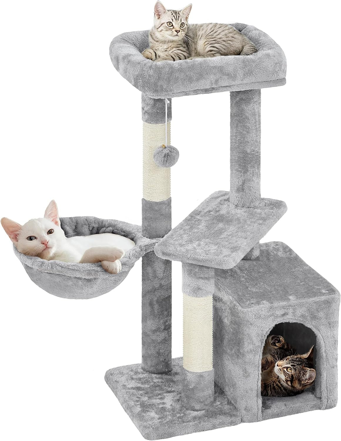 Plush Cat Tree with Cozy Condo