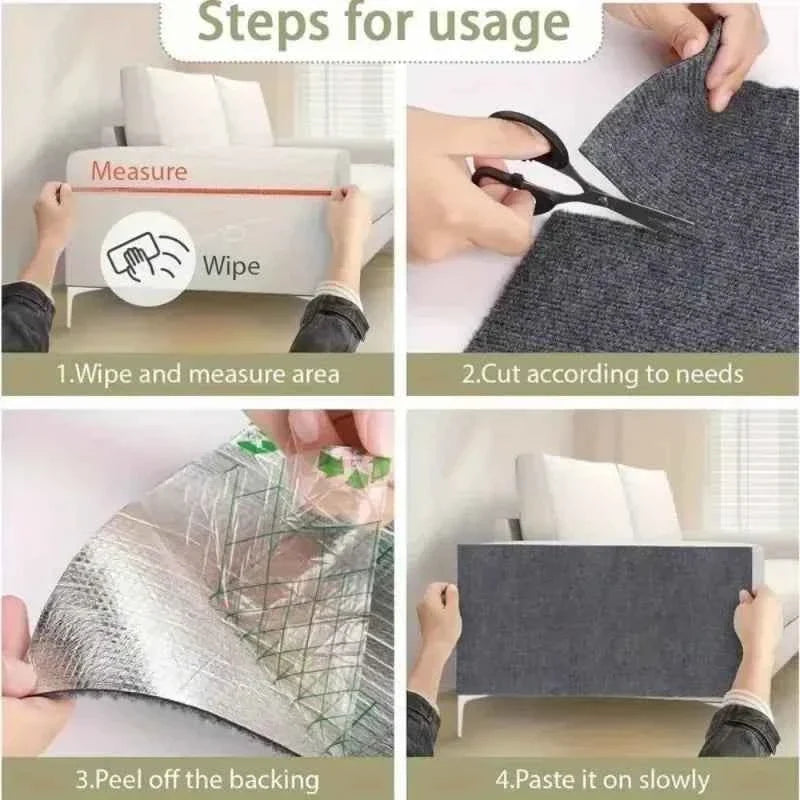 Self-Adhesive Cat Scratch Mat for Sofa & Furniture Protection