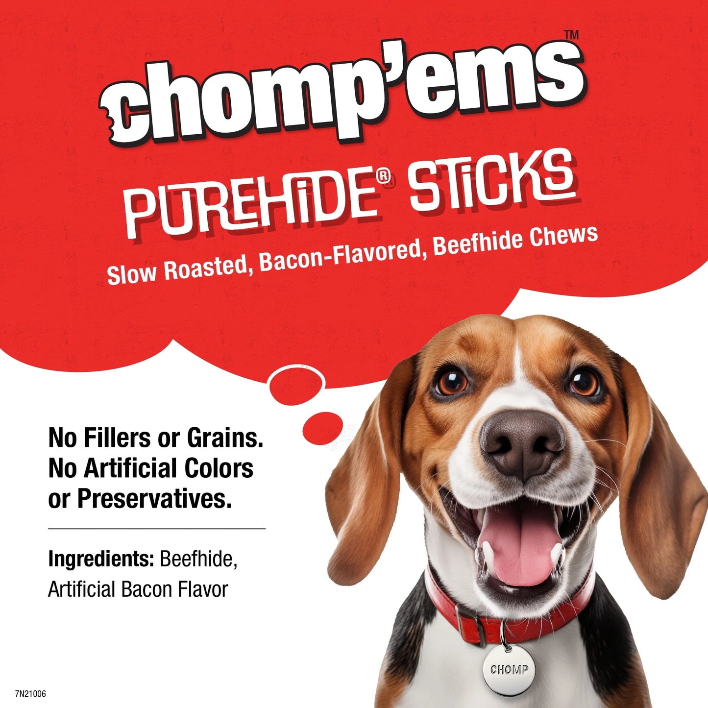 Purehide Chews - Slow Roasted Naturally Delicious Dog Treats - High Protein Beef Hide - Bacon Flavor, Sticks, 12 Oz.