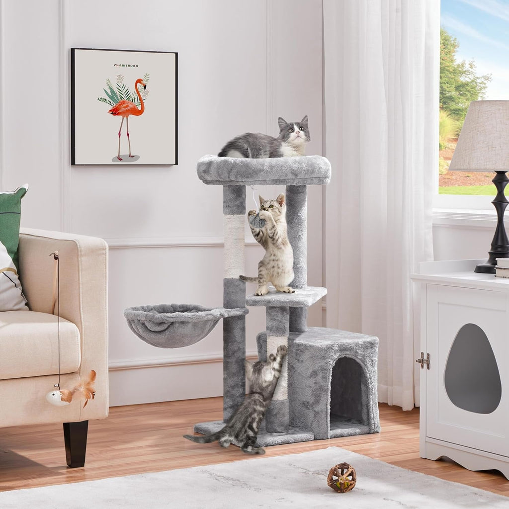 Plush Cat Tree with Cozy Condo