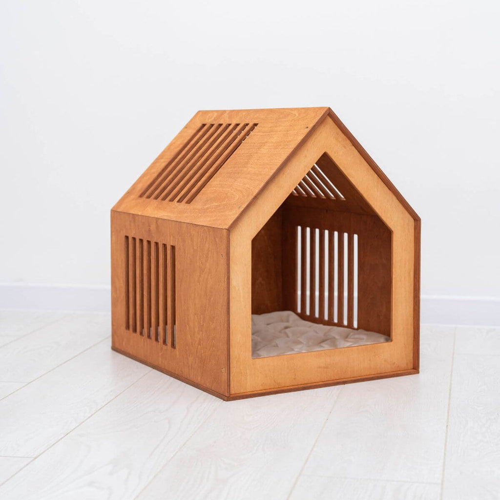 Modern Wooden Pet House for Large Dogs & Cats