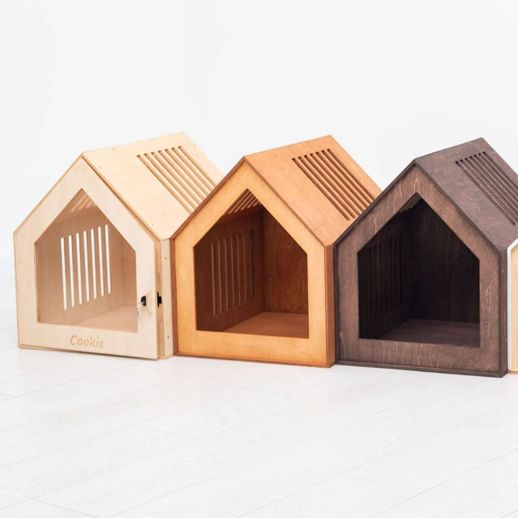 Modern Wooden Pet House for Large Dogs & Cats