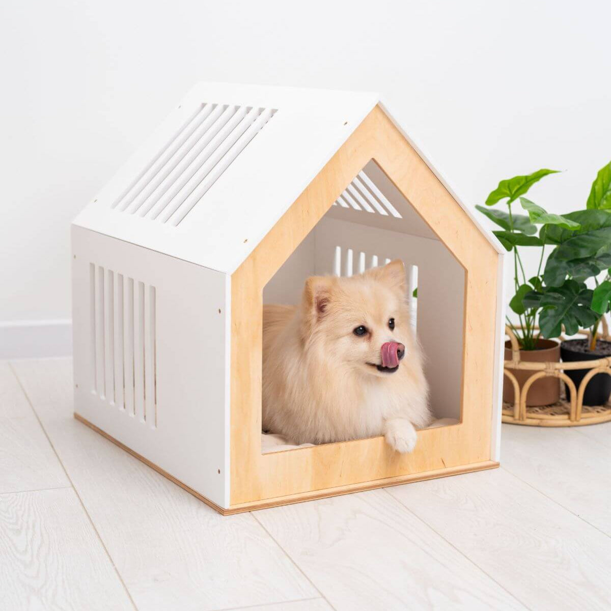 Modern Wooden Pet House for Large Dogs & Cats