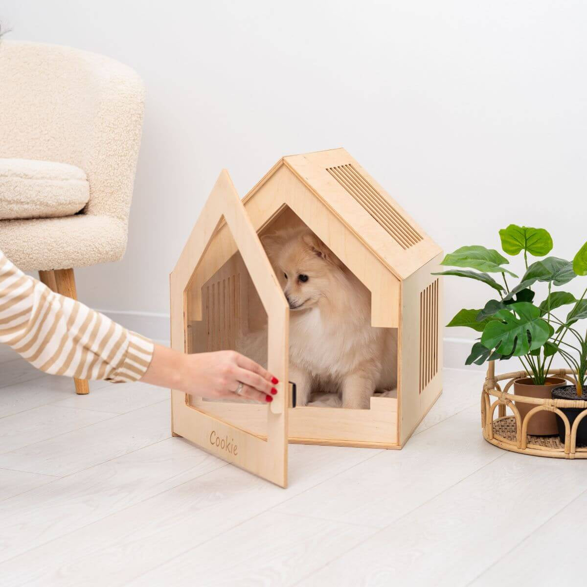 Modern Wooden Pet House for Large Dogs & Cats