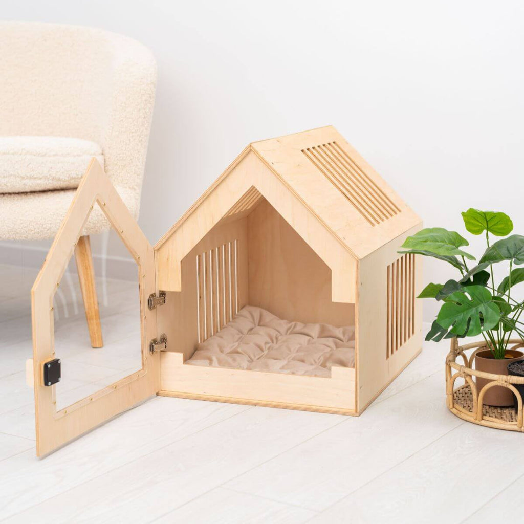 Modern Wooden Pet House for Large Dogs & Cats