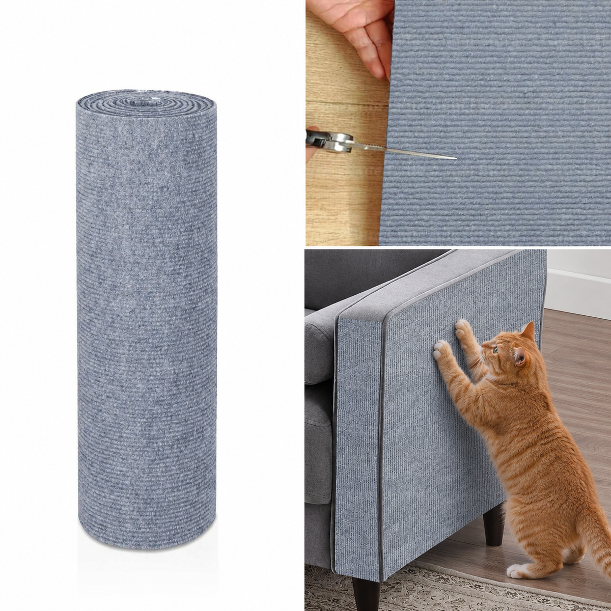 Self-Adhesive Cat Scratch Mat for Sofa & Furniture Protection