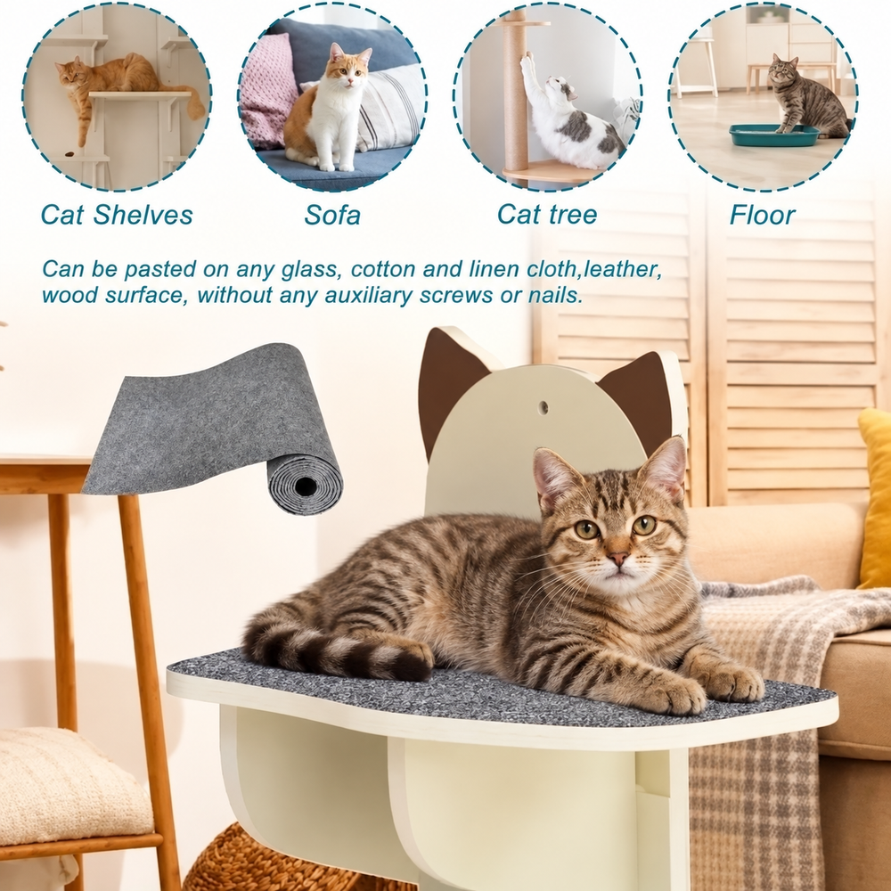 Self-Adhesive Cat Scratch Mat for Sofa & Furniture Protection