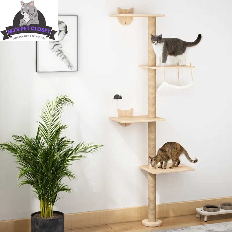 Darkiel 7-Piece Wall-Mounted Cat Climbing Tower